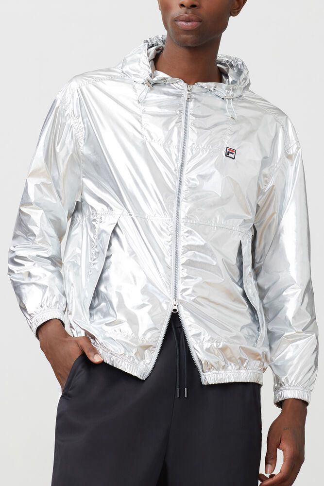 Fila Milano Windbreaker Jacket Silver - Womens - 58136MNSI